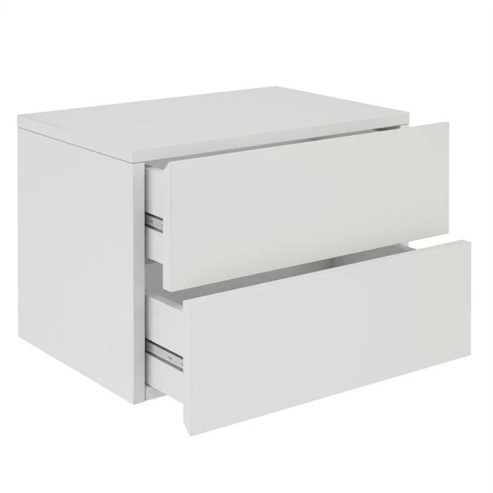 Wandregal Nachtschrank ANNI Mit 2 Schubladen In Weiß 3 Wandregal Nachtschrank ANNI Mit 2 Schubladen In Weiß