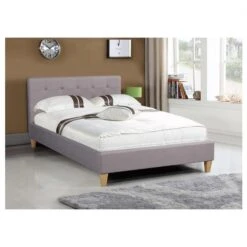 Polsterbett ADELE 120x200 Cm, Stoff In Grau -Möbelhaus 94533 1