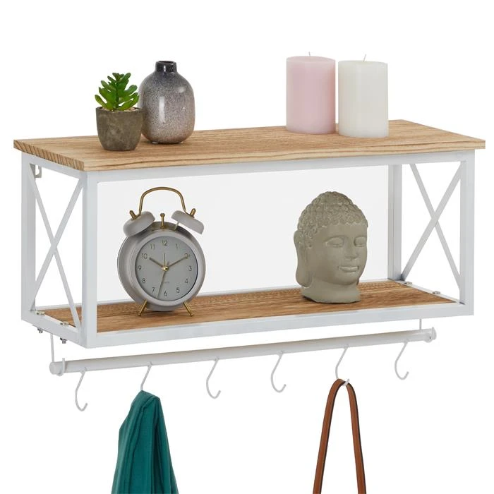 Wandgarderobe ARMANDO Weiß/braun 3 Wandgarderobe ARMANDO Weiß/braun