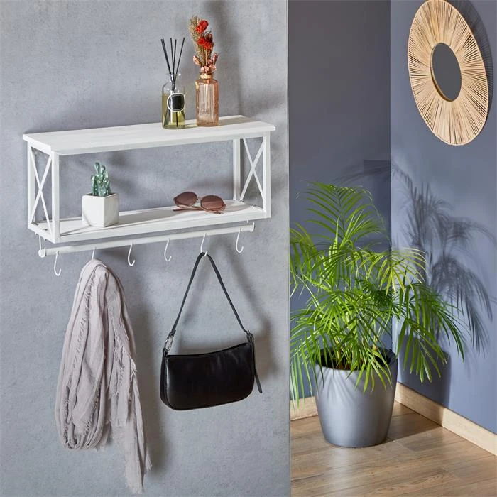 Wandgarderobe ARMANDO Weiß/weiß 4 Wandgarderobe ARMANDO Weiß/weiß – Bild 2