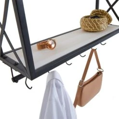 Wandgarderobe ARMANDO Weiß/schwarz -Möbelhaus 94578 2