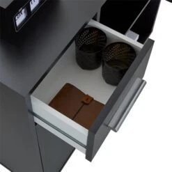 Eckschreibtisch LENA Mit Regal In Schwarz 11 Eckschreibtisch LENA Mit Regal In Schwarz -Möbelhaus 94602 2 N