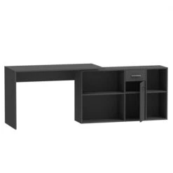 Eckschreibtisch DIEGO Mit Regal In Schwarz 11 Eckschreibtisch DIEGO Mit Regal In Schwarz -Möbelhaus 94603 4