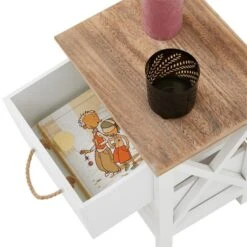 Nachttisch PERUGIA Mit 2 Schubladen In Weiß -Möbelhaus 94605 2 N