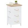 Nachttisch PERUGIA Mit 3 Schubladen In Weiß -Möbelhaus 94607 0 N