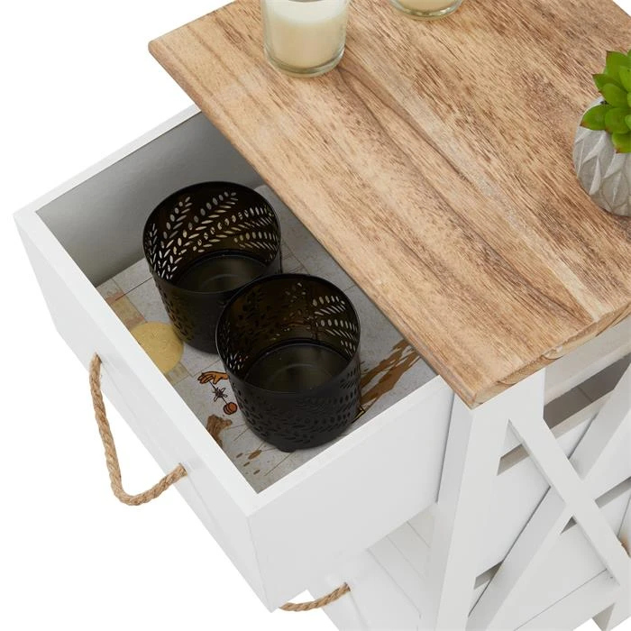 Nachttisch PERUGIA Mit 3 Schubladen In Weiß 5 Nachttisch PERUGIA Mit 3 Schubladen In Weiß – Bild 3