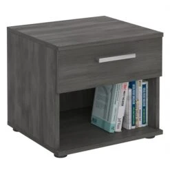 Nachttisch MARY Esche Grau Mit Schublade