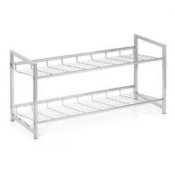 Schuhregal VALERIO Metall Verchromt, 2 Ablagen -Möbelhaus 94688 2