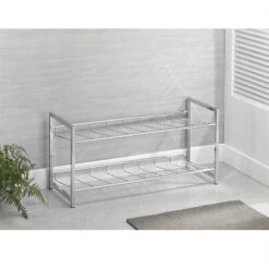 Schuhregal VALERIO Metall Verchromt, 2 Ablagen -Möbelhaus 94688 3