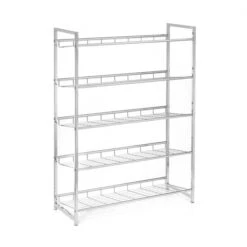 Schuhregal VALERIO Metall Verchromt, 5 Ablagen -Möbelhaus 94691 2