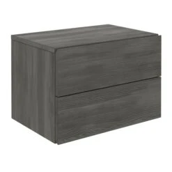 Wandregal Nachtschrank ANNI Mit 2 Schubladen In Esche Grau