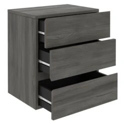 Hängeregal Nachtschrank ANNO Mit 3 Schubladen In Esche Grau