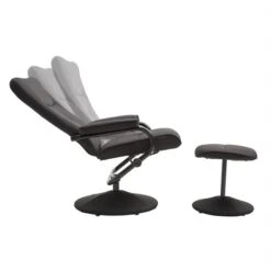 Relaxsessel DAKOTA Mit Hocker Und Stoffbezug In Schwarz -Möbelhaus 94836 1