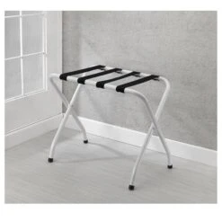 Kofferständer LUGGAGE Metall Weiß Lackiert, Klappbar -Möbelhaus 94842 2