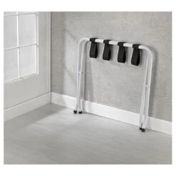 Kofferständer LUGGAGE Metall Weiß Lackiert, Klappbar -Möbelhaus 94842 3