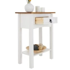 Konsolentisch CAMPO Kiefer Massiv Mit 1 Schublade, Weiß/braun -Möbelhaus 94872 5