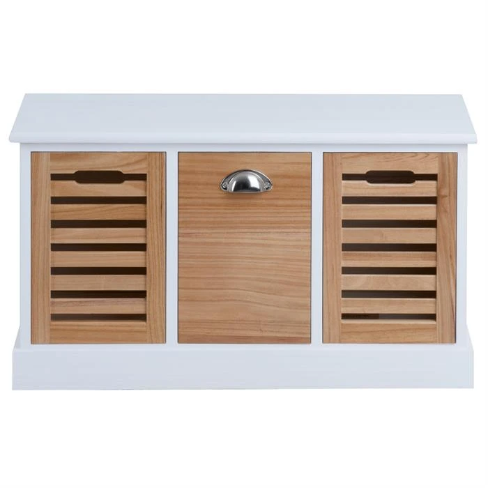 Sitzbank TRIENT In Weiß/natur, 3 Schubkästen 4 Sitzbank TRIENT In Weiß/natur, 3 Schubkästen – Bild 2