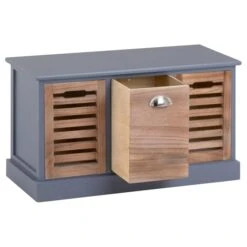 Sitzbank TRIENT In Grau/natur, 3 Schubkästen 10 Sitzbank TRIENT In Grau/natur, 3 Schubkästen -Möbelhaus 94885 SansC 02 N