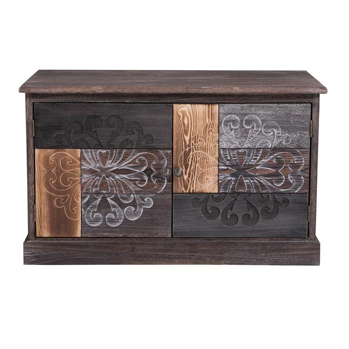 Schuhbank MARA Braun/grau Lackiert 4 Schuhbank MARA Braun/grau Lackiert – Bild 2