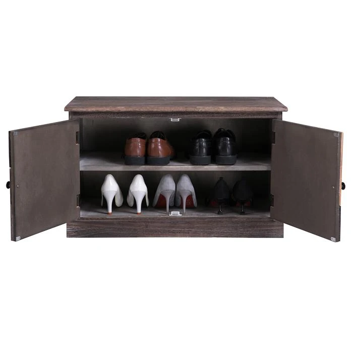 Schuhbank MARA Braun/grau Lackiert 6 Schuhbank MARA Braun/grau Lackiert – Bild 4