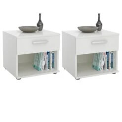 Nachttisch MARY Im 2er Set In Weiß