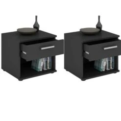 Nachttisch MARY Im 2er Set In Schwarz