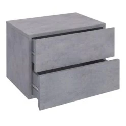 Wandregal Nachtschrank ANNI Mit 2 Schubladen In Betonoptik
