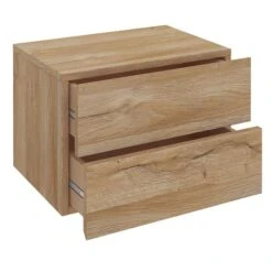 Wandregal Nachtschrank ANNI Mit 2 Schubladen In Wildeiche