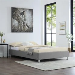 Futonbett LAREDO 120x200 Cm, Stoff In Grau -Möbelhaus 95075 1