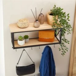 Wandgarderobe ARMANDO Schwarz/braun -Möbelhaus 95193 AC3