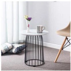 Couchtisch SALAMANCA Rund In Weiß -Möbelhaus 95196 2