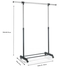 Rollgarderobe SALA In Schwarz, Verstellbar -Möbelhaus 95299 3