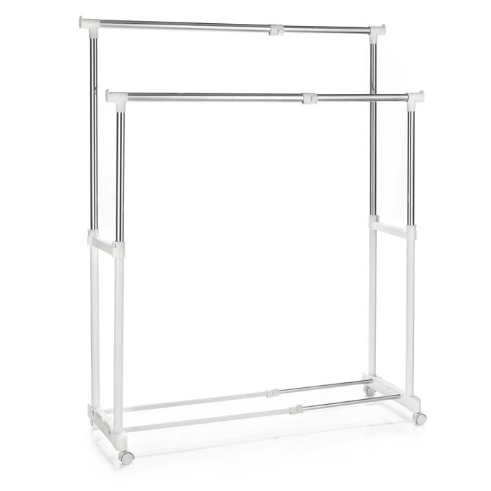 Garderobenwagen CASA In Weiß, 2 Kleiderstangen 4 Garderobenwagen CASA In Weiß, 2 Kleiderstangen – Bild 2