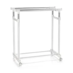 Garderobenwagen CASA In Weiß, 2 Kleiderstangen 8 Garderobenwagen CASA In Weiß, 2 Kleiderstangen -Möbelhaus 95300 2