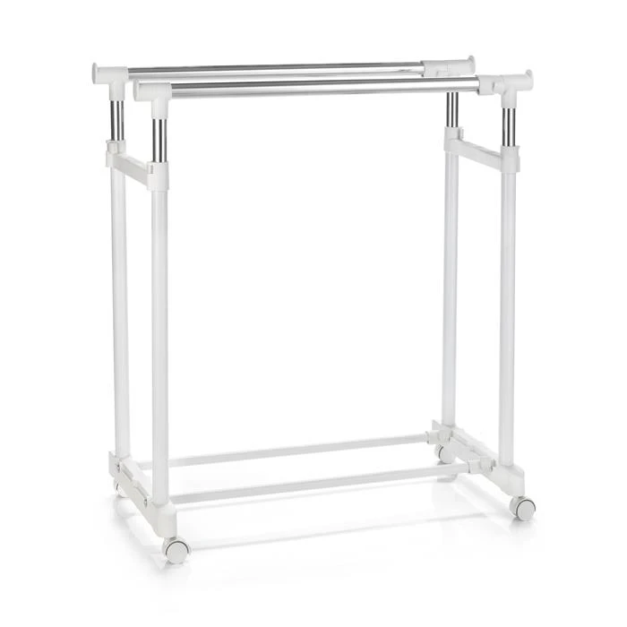 Garderobenwagen CASA In Weiß, 2 Kleiderstangen 5 Garderobenwagen CASA In Weiß, 2 Kleiderstangen – Bild 3