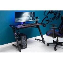 Gaming Tisch RUSH In Schwarz Mit LED Beleuchtung 9 Gaming Tisch RUSH In Schwarz Mit LED Beleuchtung -Möbelhaus 95310 A0