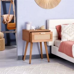 Nachttisch KIRAN Mit 1 Schublade, Holz In Braun -Möbelhaus 95331 AC2