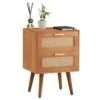 Nachttisch WAMAN Mit 2 Schubladen, Braun -Möbelhaus 95335 0