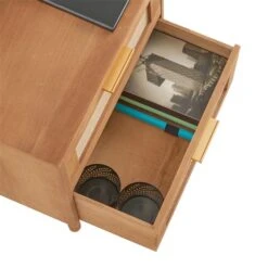 Nachttisch WAMAN Mit 2 Schubladen, Braun -Möbelhaus 95335 4