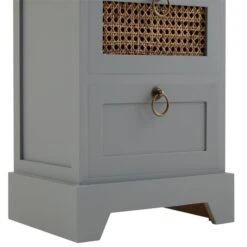 Nachttisch PADMA Mit 2 Schubladen Und Wiener Geflecht, Grau -Möbelhaus 95337 5