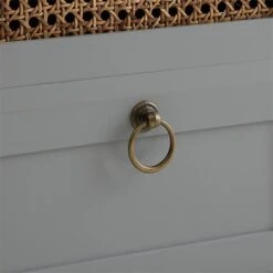 Nachttisch PADMA Mit 2 Schubladen Und Wiener Geflecht, Grau -Möbelhaus 95337 6