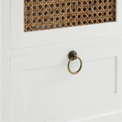 Nachttisch PADMA Mit 2 Schubladen Und Wiener Geflecht, Weiß -Möbelhaus 95338 6