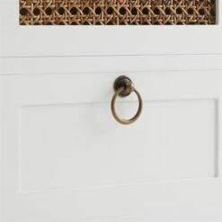 Nachttisch RAJA Mit 3 Schubladen Und Wiener Geflecht, Weiß -Möbelhaus 95341 6