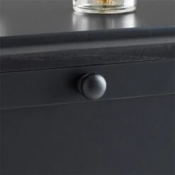 Nachttisch ROSHNI Mit 3 Schubladen Und Wiener Geflecht, Schwarz -Möbelhaus 95348 6