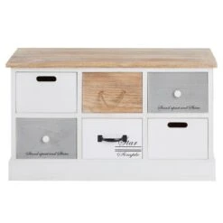 Sitzbank SALVA In Weiß, 6 Schubkästen -Möbelhaus 95367 1