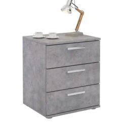 Nachttisch MARIELLA Betonoptik Mit 3 Schubladen