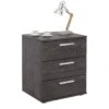 Nachttisch MARIELLA In Beton Dunkel Mit 3 Schubladen -Möbelhaus 95422 0