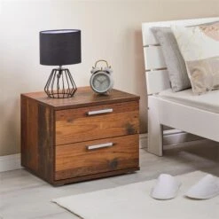 Nachttisch MAXIMA In Old Style Mit 2 Schubladen -Möbelhaus 95433 A0 1N