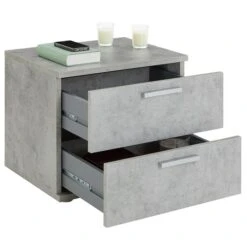 Nachttisch MAXIMA In Betonoptik Mit 2 Schubladen -Möbelhaus 95434 2 N