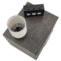 Nachttisch MAXIMA In Beton Dunkel Mit 2 Schubladen -Möbelhaus 95435 3 N